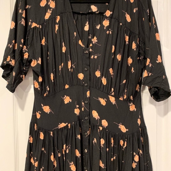ASOS Floral Button Front Short Sleeve Dress - Picture 3 of 5